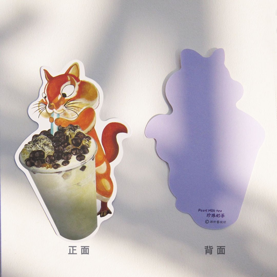 我爱台湾--珍珠奶茶 书签、卡片 - 卡片/明信片 - 纸 紫色