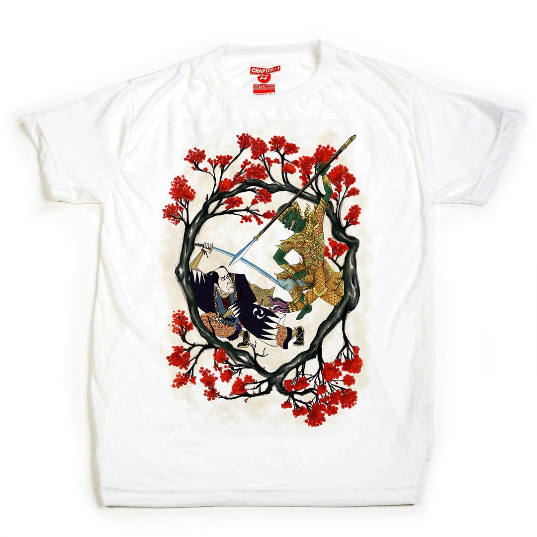 Kabuki VS Pantomine unisex men woman cotton mix Chapter One T-shirt - 男装上衣/T 恤 - 棉 白色