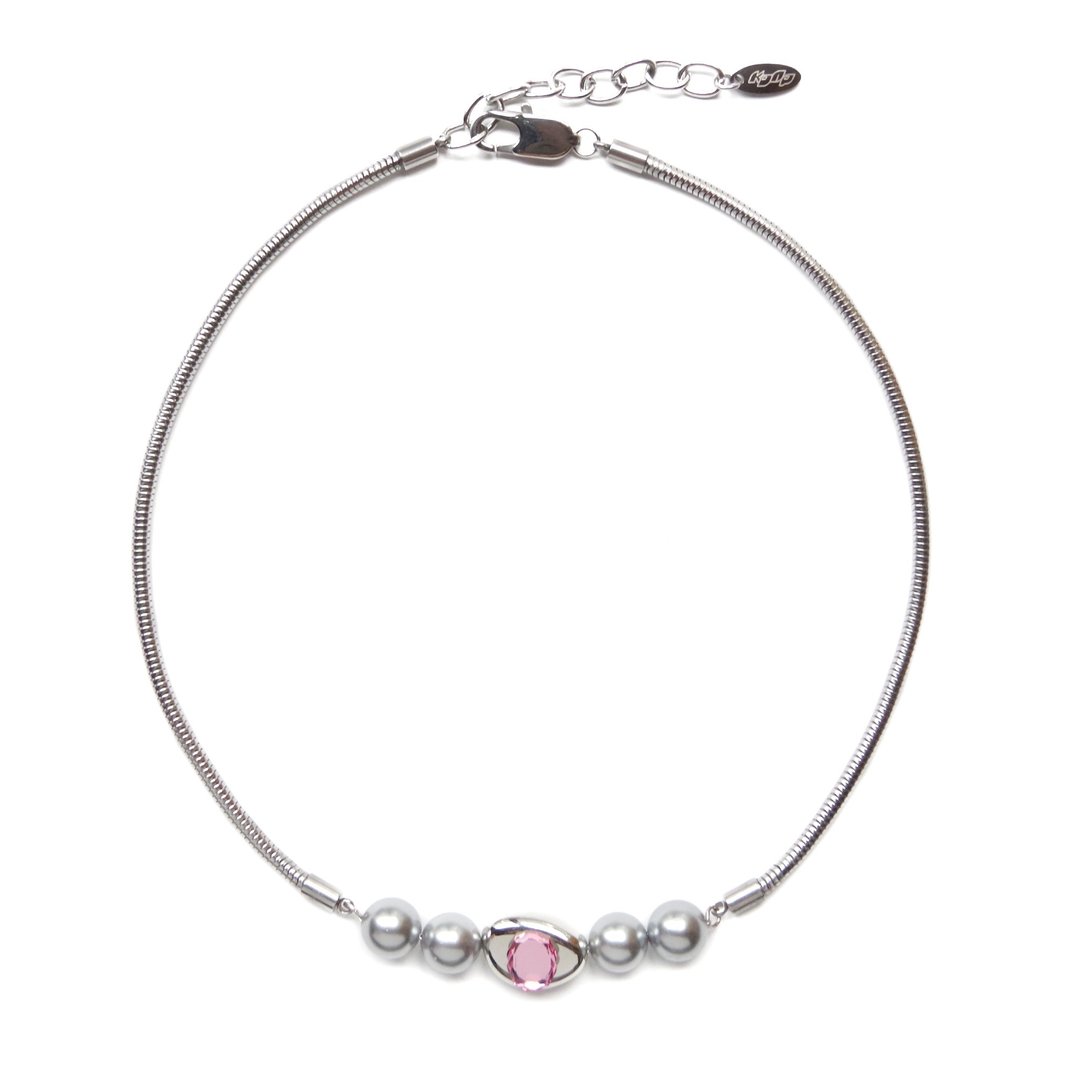 KDNP Magic Mirror Necklace_Pink - 项链 - 不锈钢 粉红色