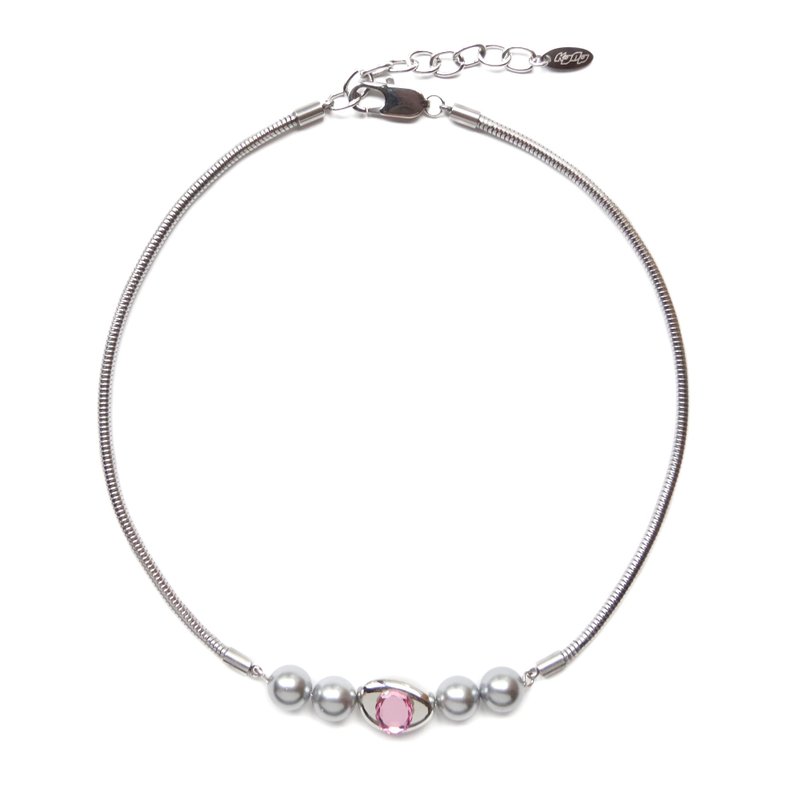 KDNP Magic Mirror Necklace_Pink - 项链 - 不锈钢 粉红色