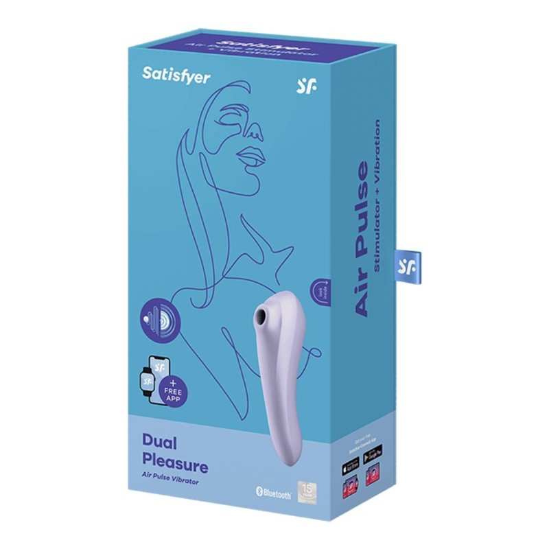 Dual Pleasure【遥距控制】手机遥控阴蒂吸啜+震动器 - 情趣用品 - 硅胶 紫色