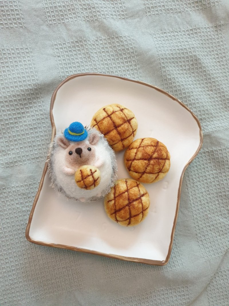 胖胖刺猬 - 帽子配件款 / 挂饰 / 挂圈 / 钥匙圈 - 吊饰 - 羊毛 白色