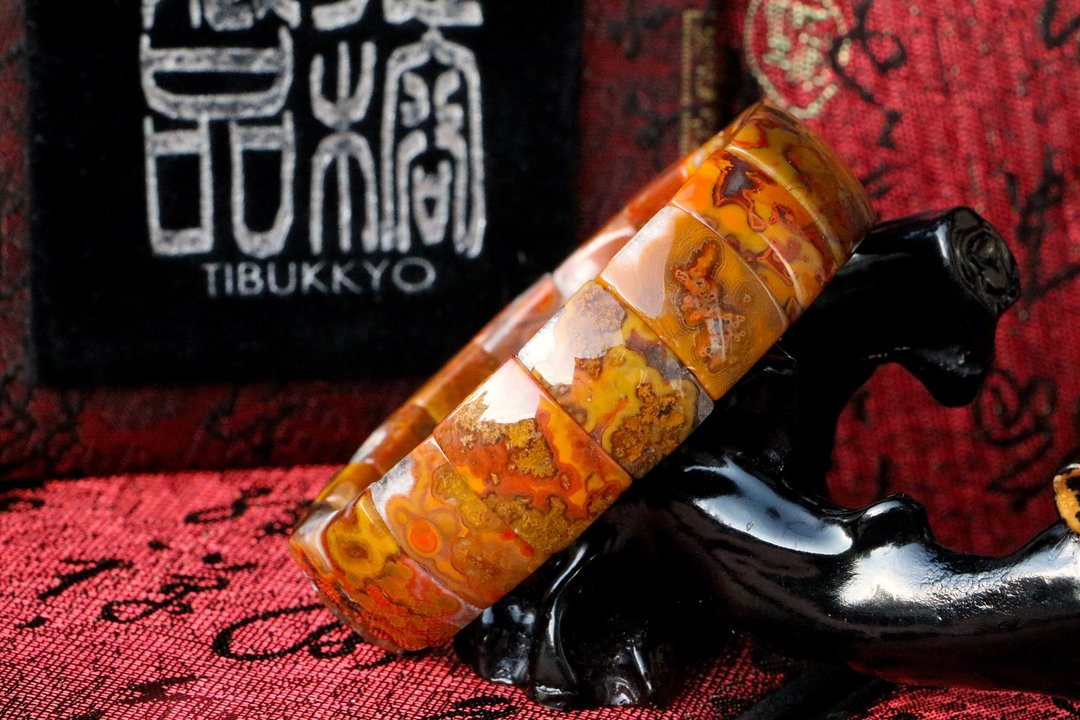 战国红玛瑙手排 15.6x12mm 战国红手排 玉石矿石 佛珠念珠 定制化 - 手链/手环 - 宝石 