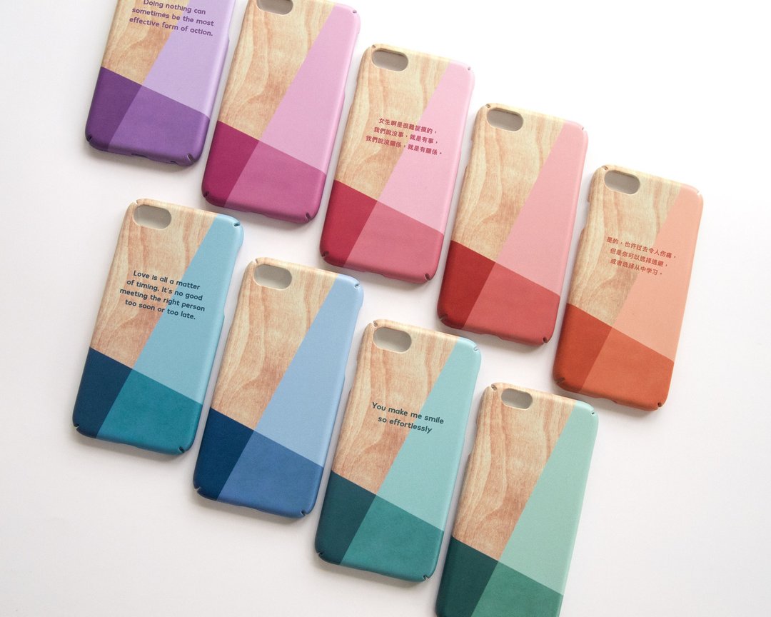 个人化几何块图案 iPhone 手机壳 เคสไอโฟน - 手机壳/手机套 - 塑料 多色