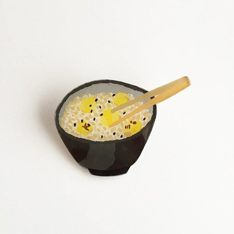 Autumn of taste - chestnut rice Prabang brooch - 胸针 - 塑料 橘色