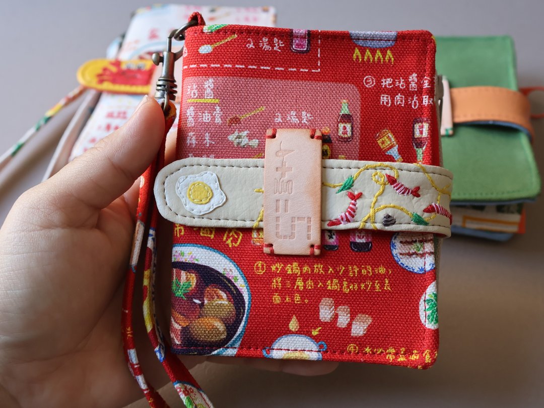 锅烧意面  布钱包 / 中短夹 - 皮夹/钱包 - 棉 红色