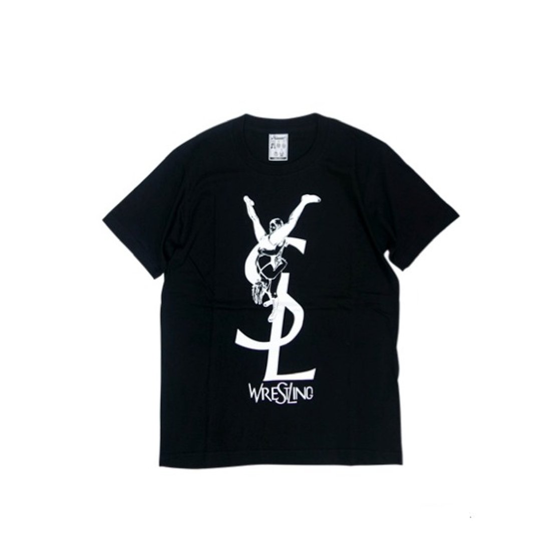 "SL"T-Shirts 摔角短袖衣服 Black (Ladies) - 女装上衣 - 棉 黑色