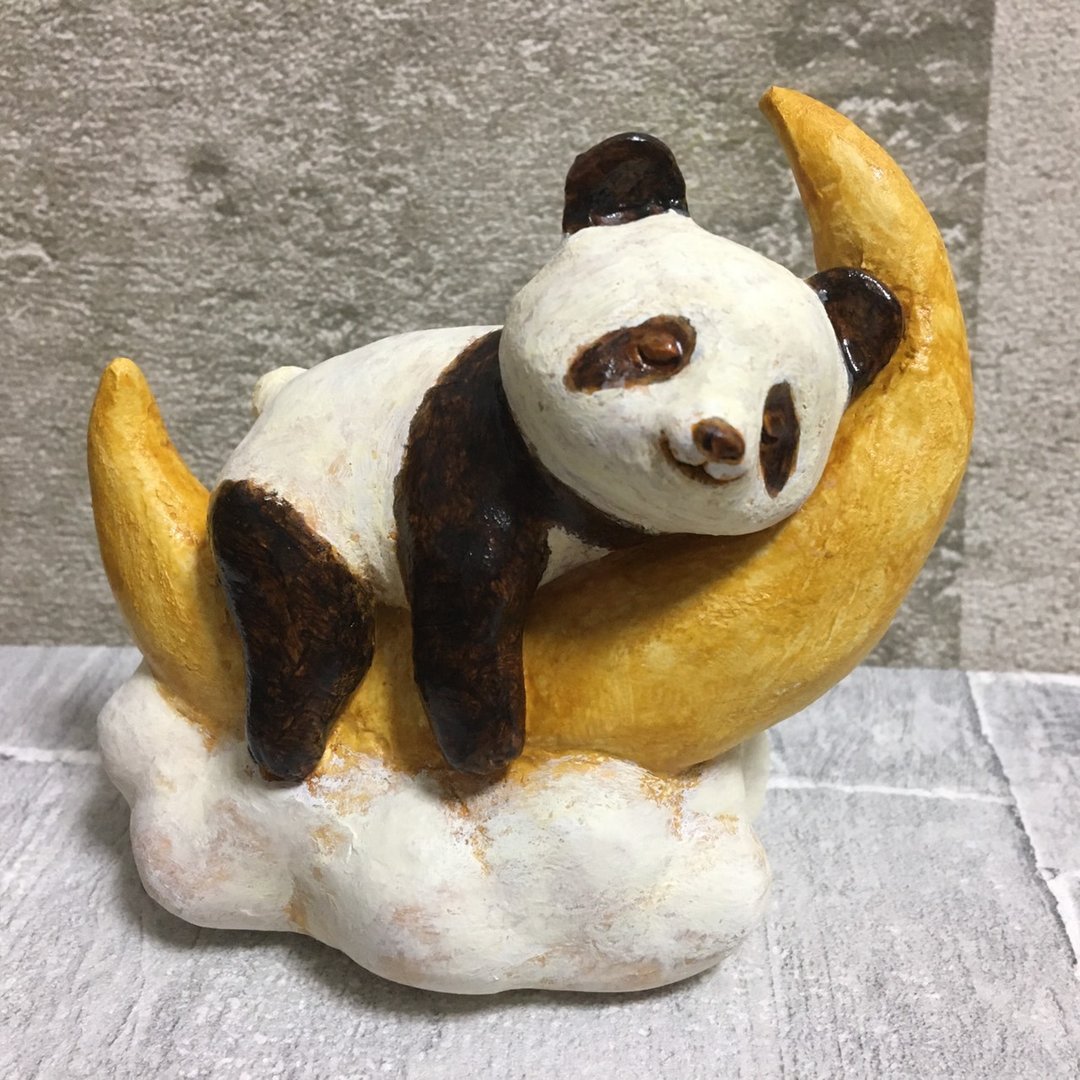 月亮熊猫 - 摆饰 - 粘土 