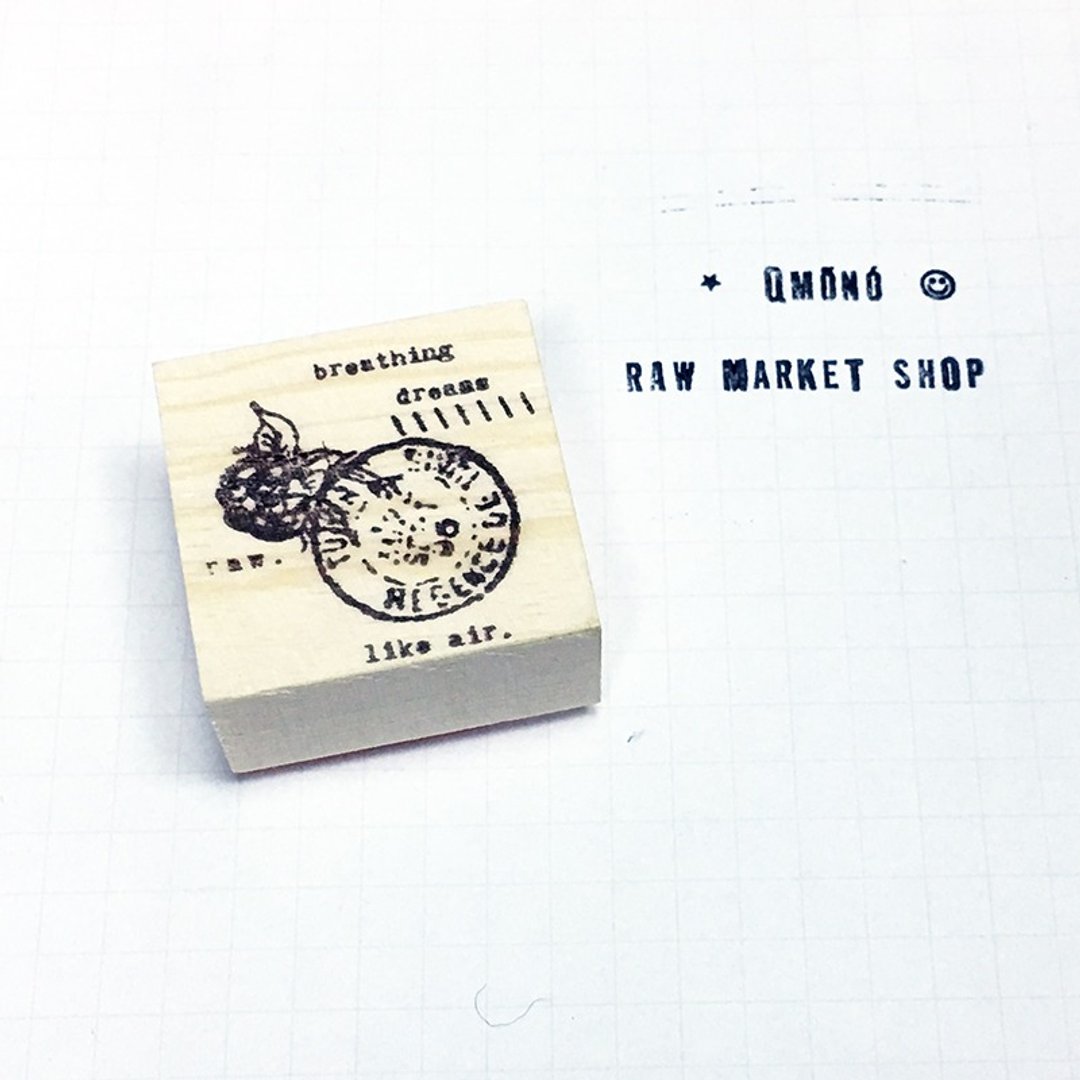 Raw Market Shop 原木印章【花卉系列 No.197】 - 印章/印台 - 木头 卡其色