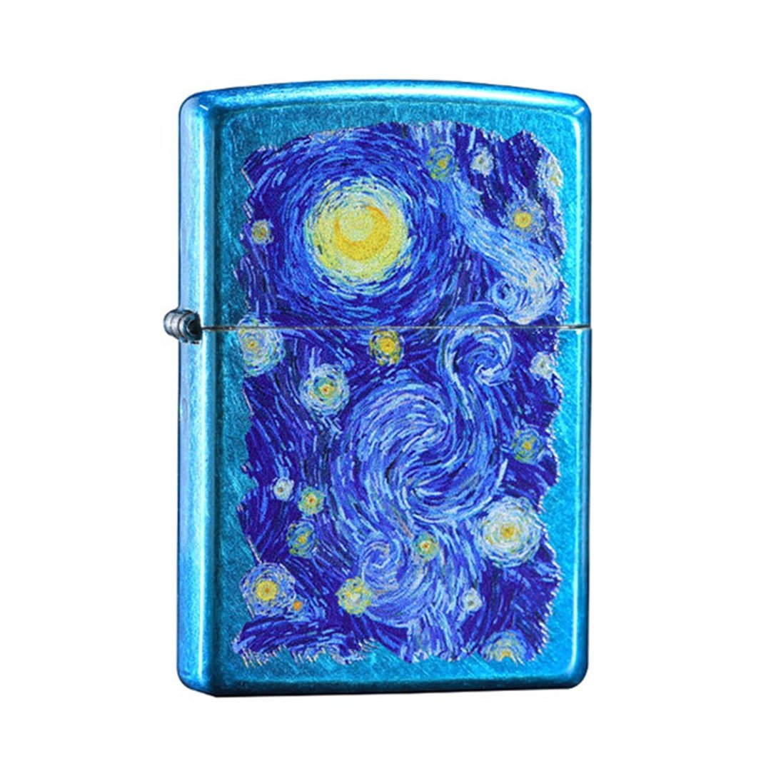 【ZIPPO官方旗舰店】 梵谷-星夜画作防风打火机 - 其他 - 铜/黄铜 蓝色