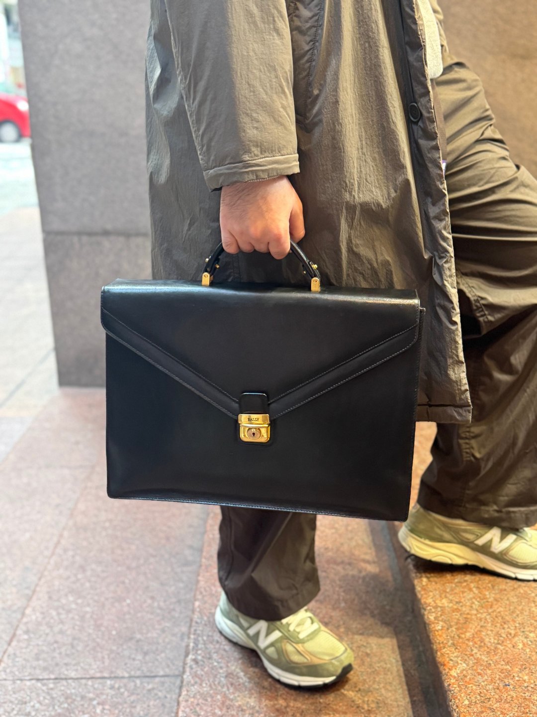 中古正品 Bally 手提公文包 文件包 笔电包 电脑袋 礼物 - 公文包/医生包 - 真皮 黑色