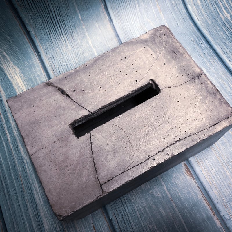 水泥制面纸盒---福利品 - 纸巾盒 - 水泥 灰色