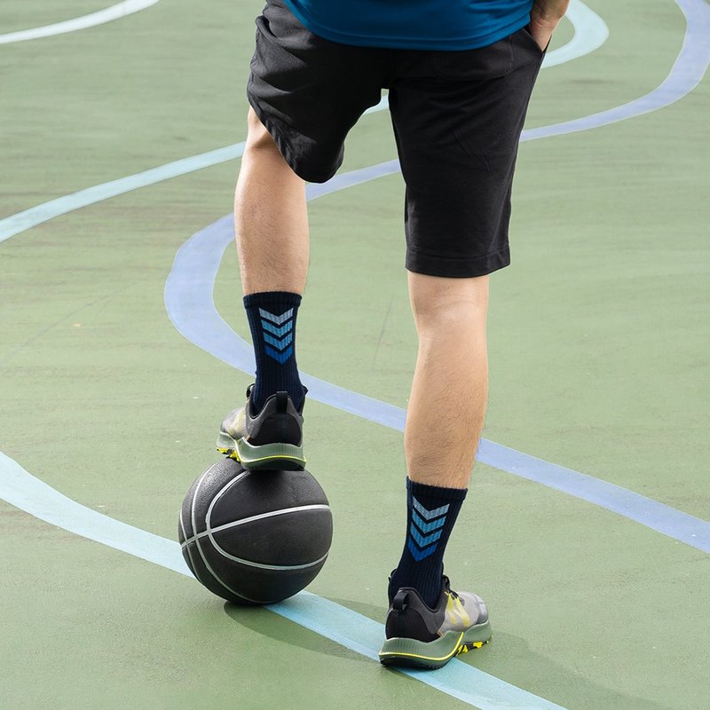 【箭步】气流运动袜-电掣青-长筒-L-除臭/厚底 - 袜子 - 棉．麻 