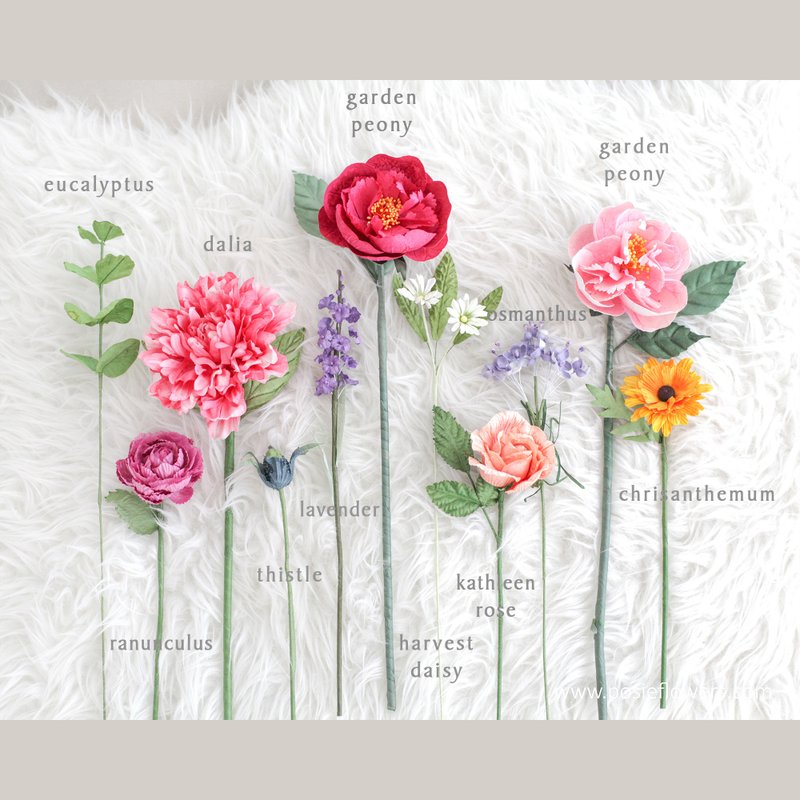 TRESUROUS | Paper Flower Bridal Bouquet - 木工/竹艺/纸艺 - 纸 粉红色