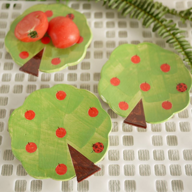 Medium dish of apple tree - 浅碟/小碟子 - 陶 绿色