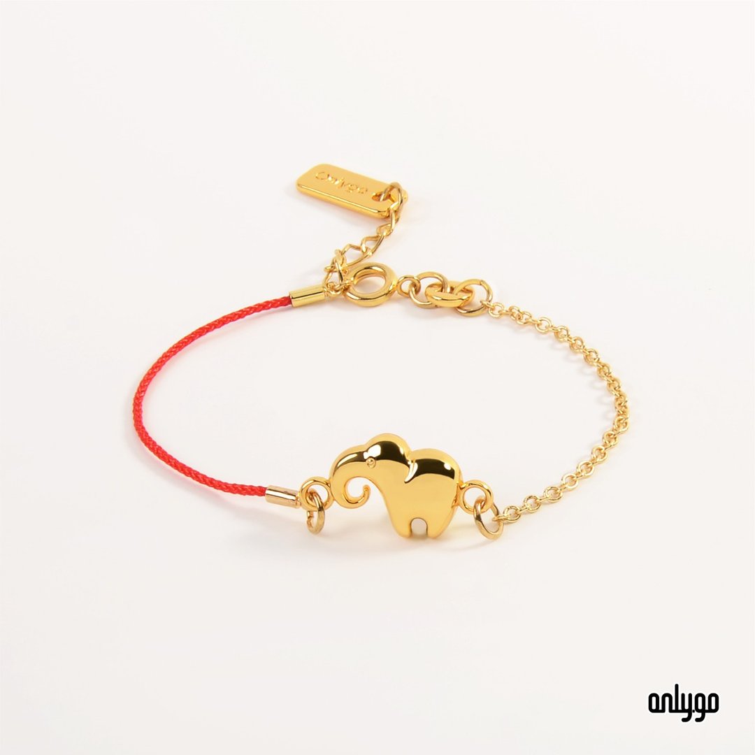 Lucky Bracelet 动物系列幸运手链 / 非洲象 - 手链/手环 - 其他金属 金色