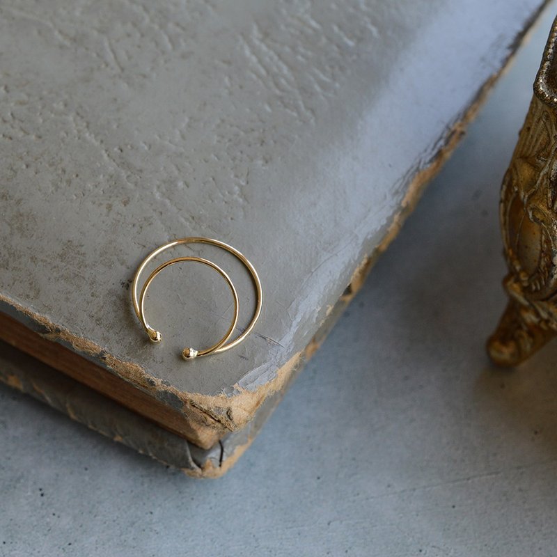 18K金黄金耳夹 日本制造 耳夹耳环 - 耳环/耳夹 - 贵金属 