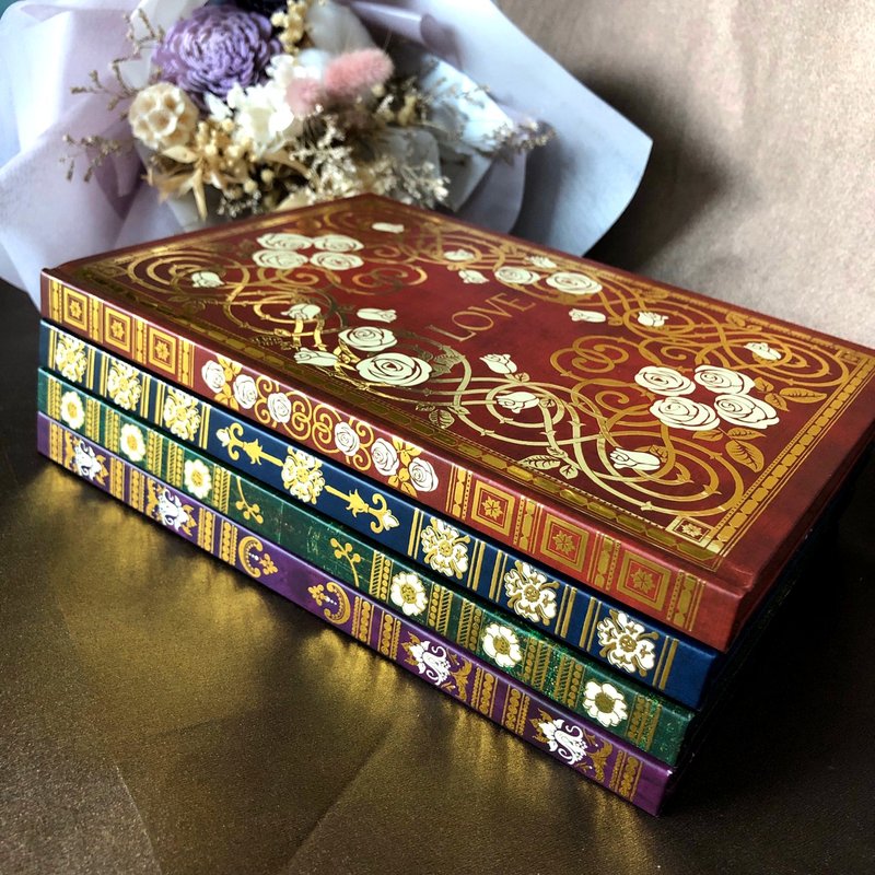 古典巴洛克精装笔记本・手帐 / 附磁吸便条本・A5横线内页 - 笔记本/手帐 - 纸 