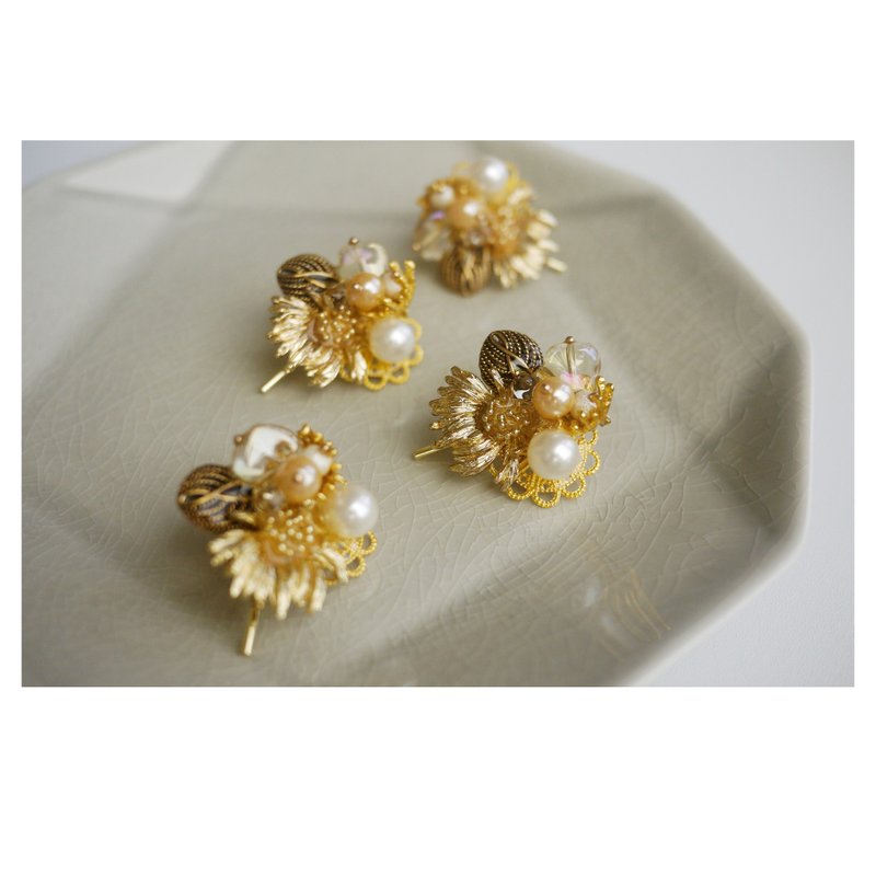 金灿花马尾勾 | pony hook - 发饰 - 其他材质 多色