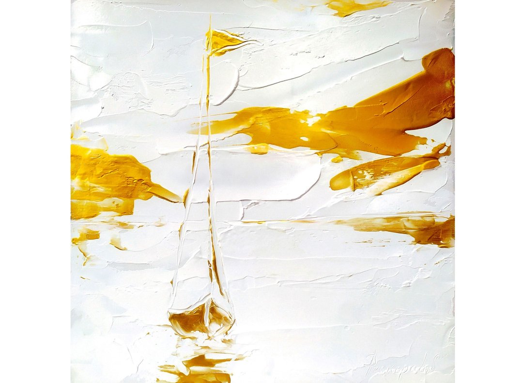 Original Abstract Painting 3D Texture Art GOLD Texture Art Abstract on panel - 墙贴/壁贴 - 其他材质 