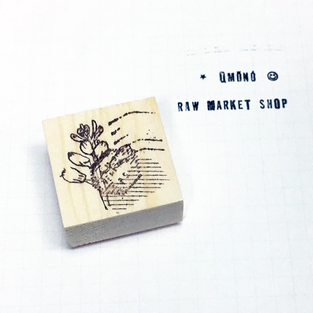 Raw Market Shop 原木印章【花卉系列 No.199】 - 印章/印台 - 木头 卡其色