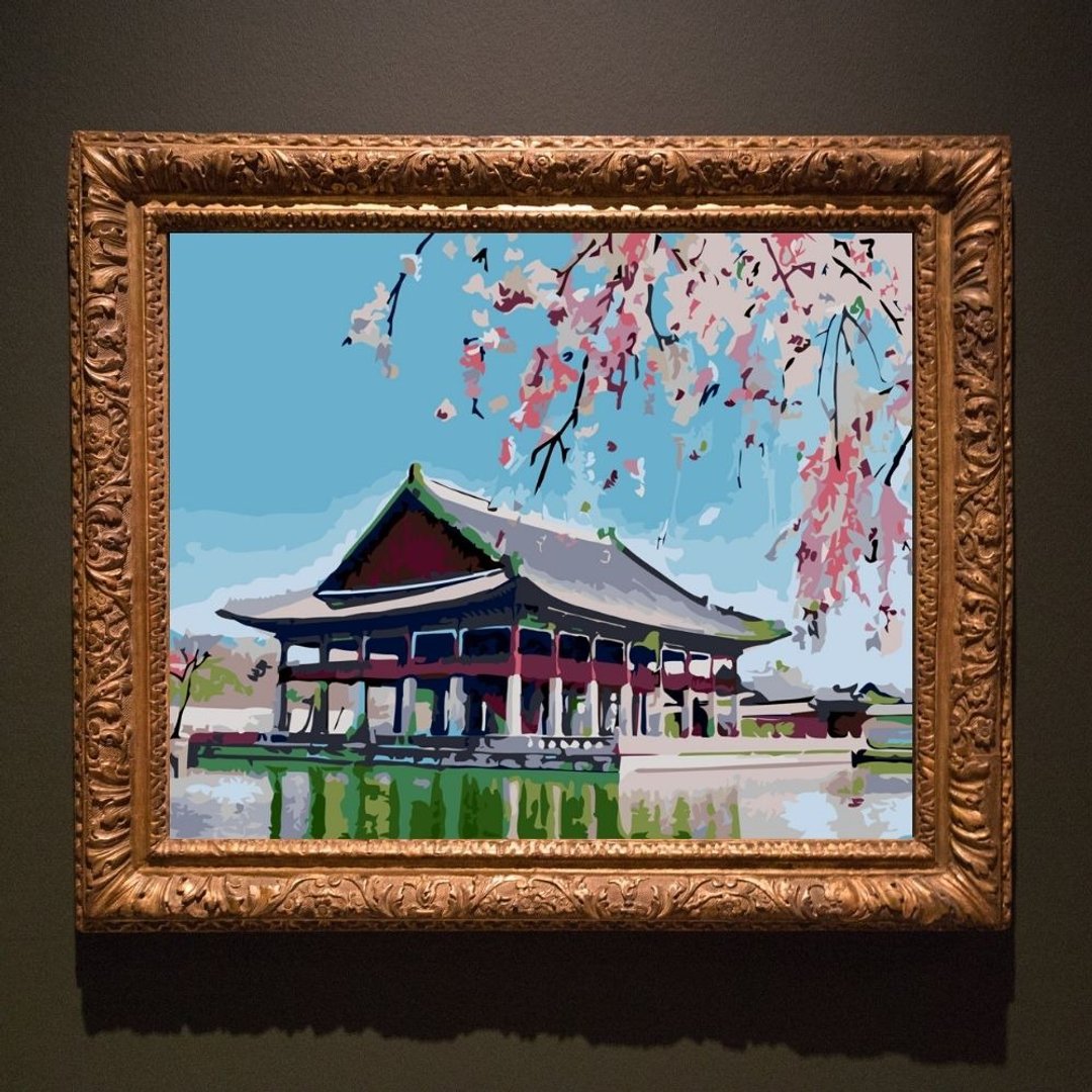 樱见景福宫 创意数字油画 【销售排行榜】 - 插画/绘画/写字 - 其他材质 