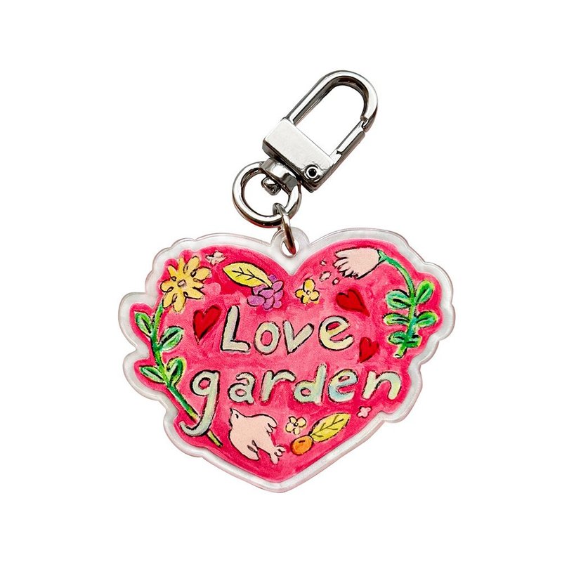 爱花园钥匙圈 - 钥匙链/钥匙包 - 压克力 红色