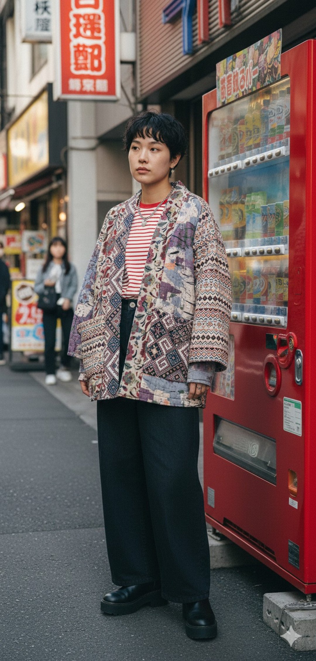 AMIN'S SHINY WORLD 满版提花民族花卉拼接KIMONO   ONLY系列 - 男装外套 - 棉 多色