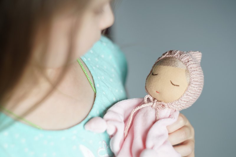 Waldorf doll First doll, Soft doll, Organic baby doll - 玩具/玩偶 - 羊毛 卡其色