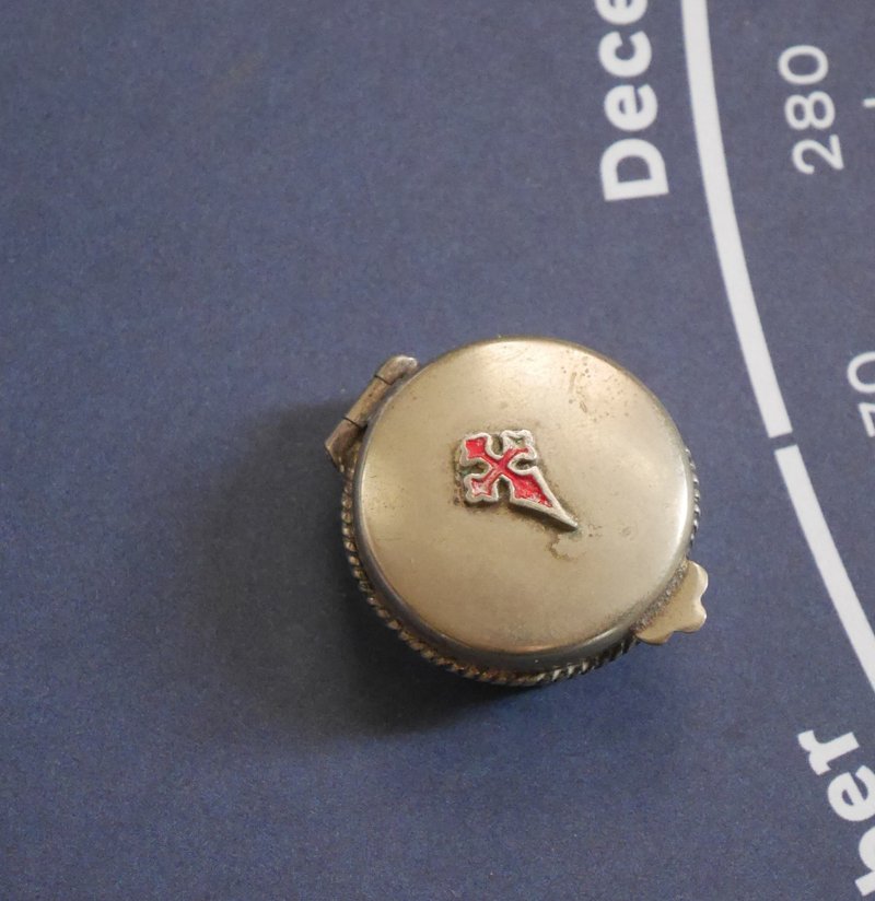 古董复古Vintage珐琅十字架银色小盒子法国 W190 - 摆饰 - 其他金属 银色