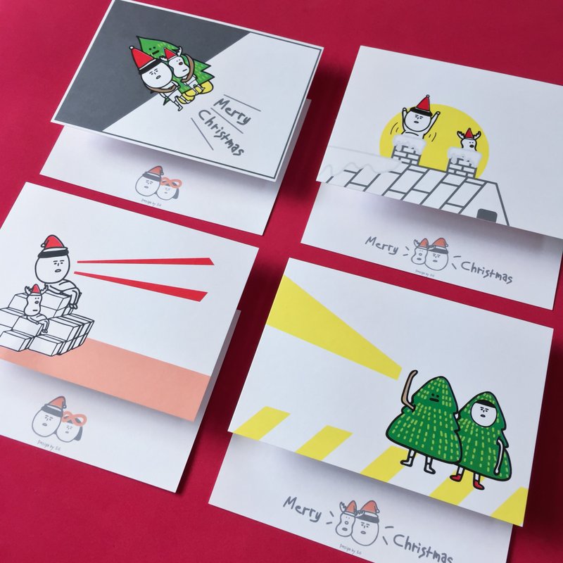 圣诞系列选择障碍打包组 - 卡片/明信片 - 纸 白色