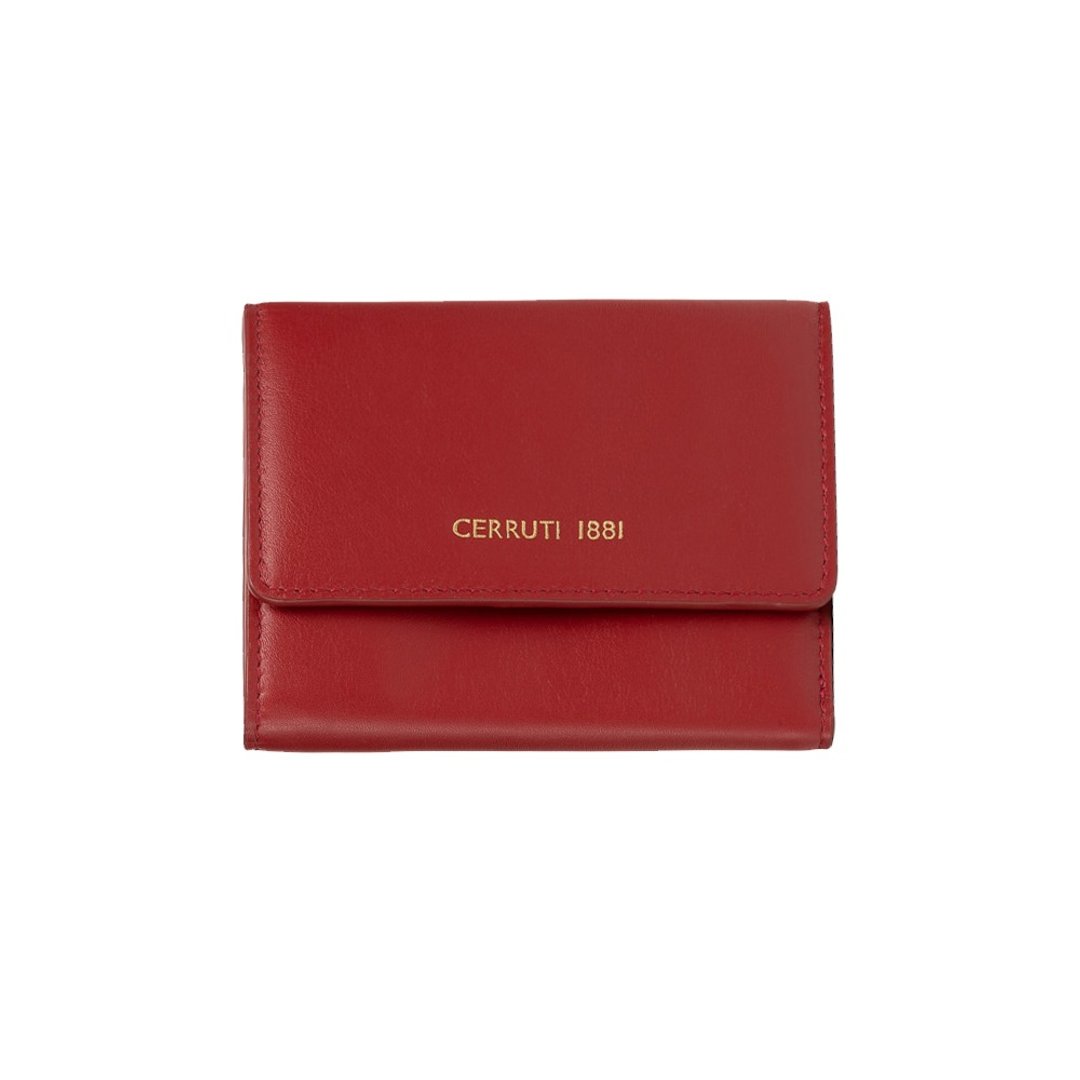 CERRUTI 1881 限量2折  顶级女用短夹零钱包 全新专柜展示品 - 皮夹/钱包 - 真皮 红色