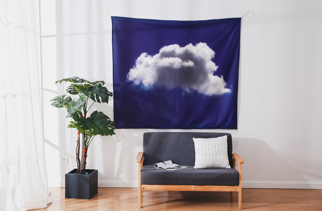 我爱蓝天白云 墙壁挂布 客厅房间装饰背景布幔挂毯挂布 - 海报/装饰画/版画 - 其他人造纤维 