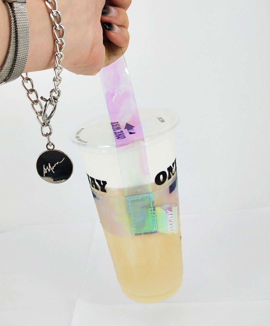 AM0000 品牌提袋- 霓光泡泡 - 随行杯提袋/水壶袋 - 防水材质 粉红色