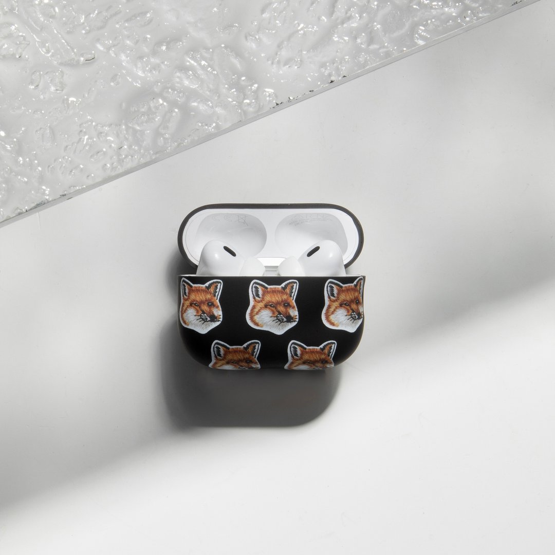 Maison Kitsuné 联名All Over Fox Head系列 AirPods Pro保护套 - 耳机收纳 - 硅胶 黑色
