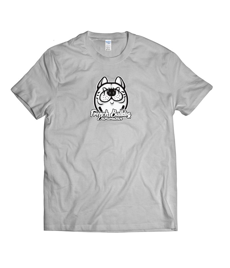 法斗不倒翁-T-shirt 白/黑/灰/藏青 - 男装上衣/T 恤 - 棉．麻 多色