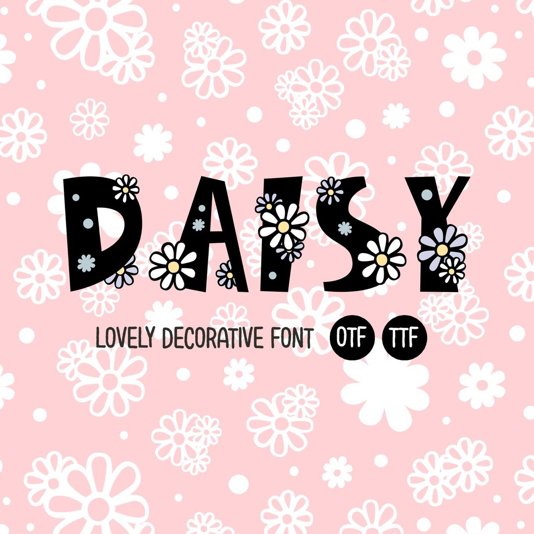 Daisy Font OTF TTF - 字体设计 - 其他材质 