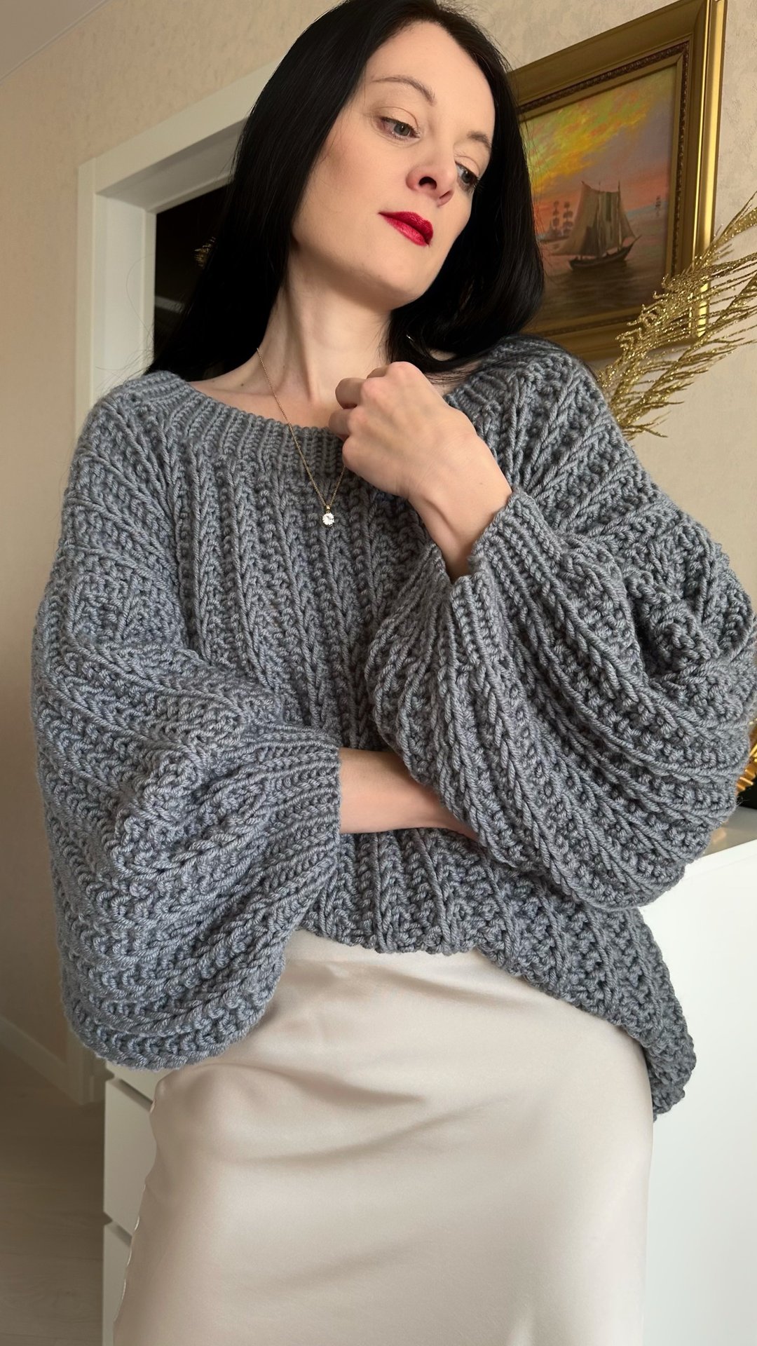 Chunky knit sweater Oversized sweater for women Womens sweater - 女装针织衫/毛衣 - 羊毛 