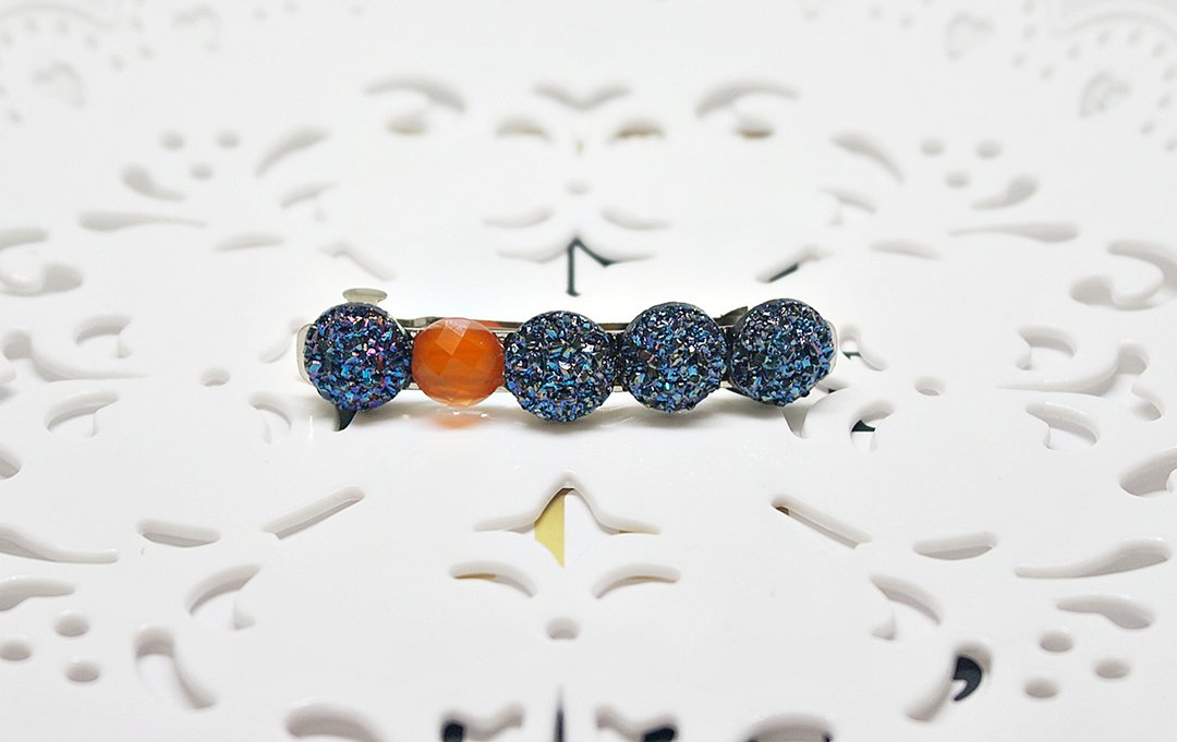 塑制款夹式发夹 -"限量*1"  #女孩 #女童 #Hair Clip - 发饰 - 塑料 橘色