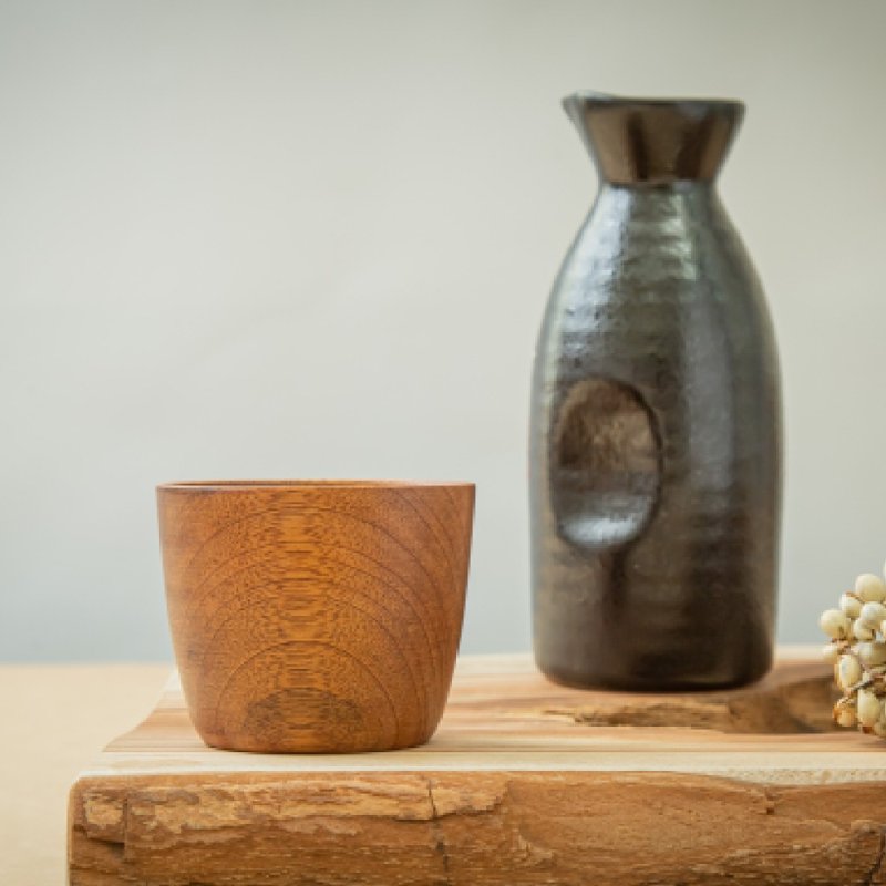 月光漆器量杯/茶杯【二入组】 - 茶具/茶杯 - 木头 咖啡色