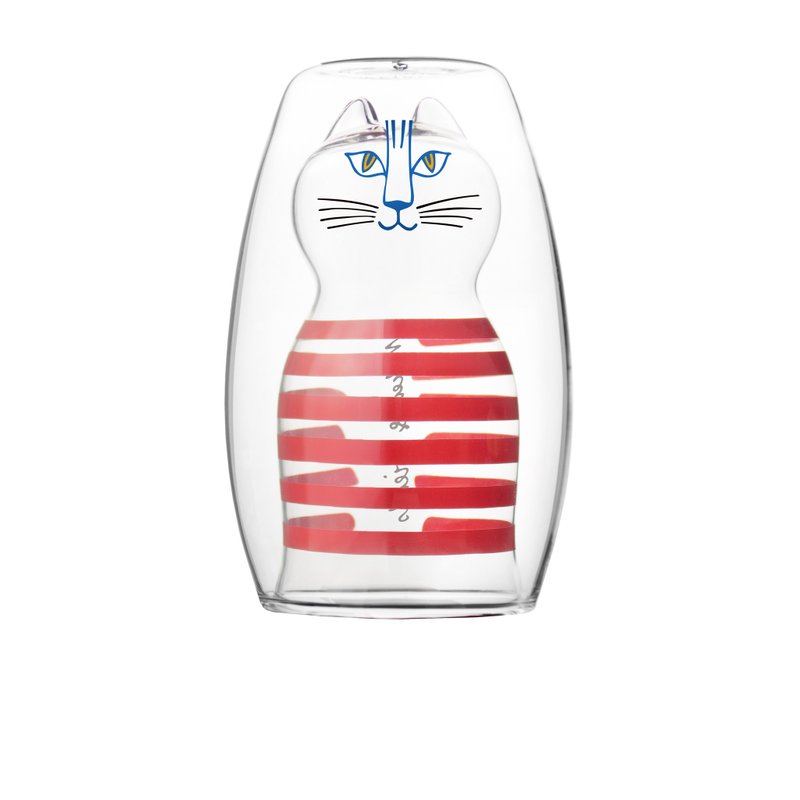 Lisa Larson X 好玻 | MIMI双层杯-红 - 玻璃杯 - 玻璃 红色