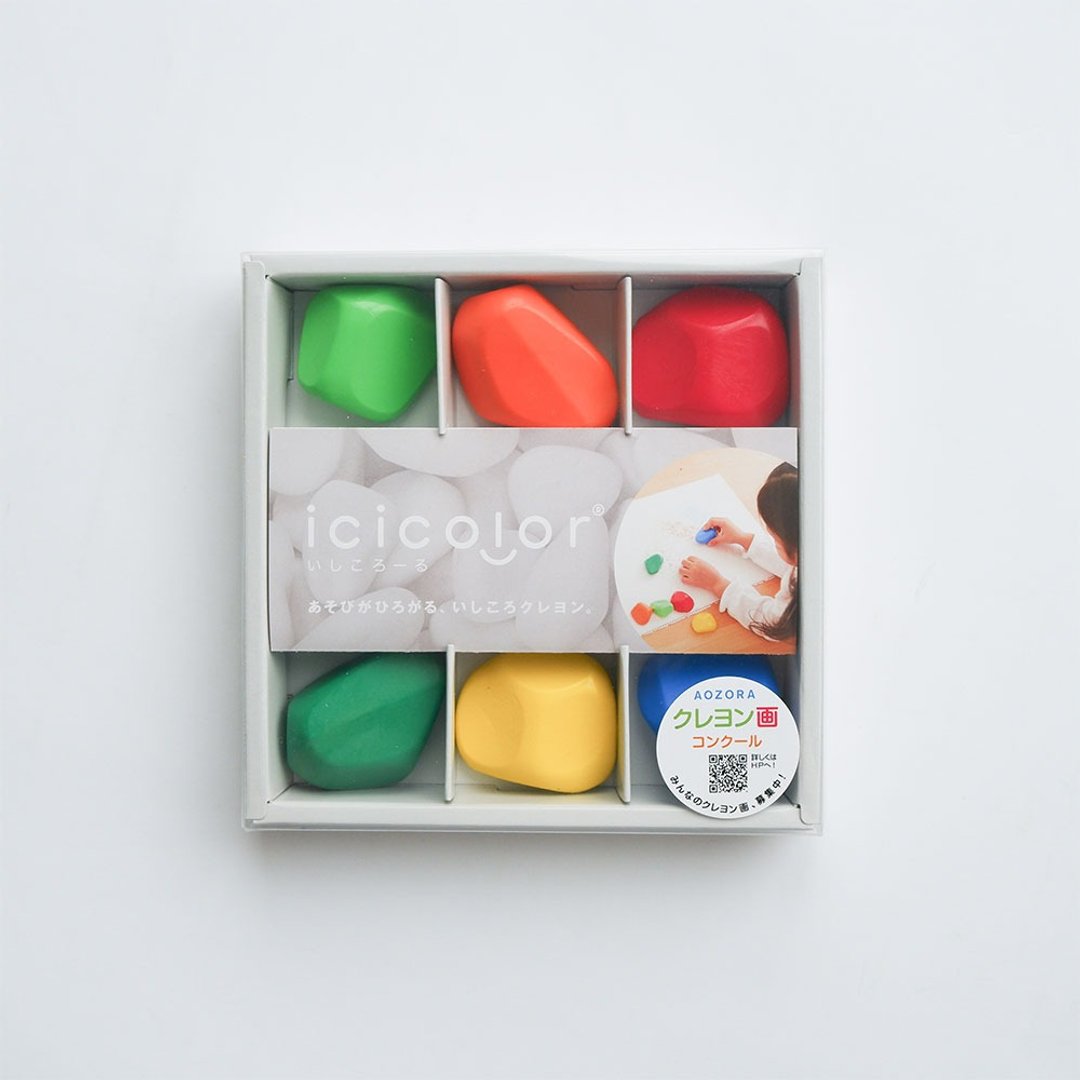 【AOZORA】BabyColor滚滚石手握蜡笔 - 盒装版 (6色) - 玩具/玩偶 - 颜料 多色