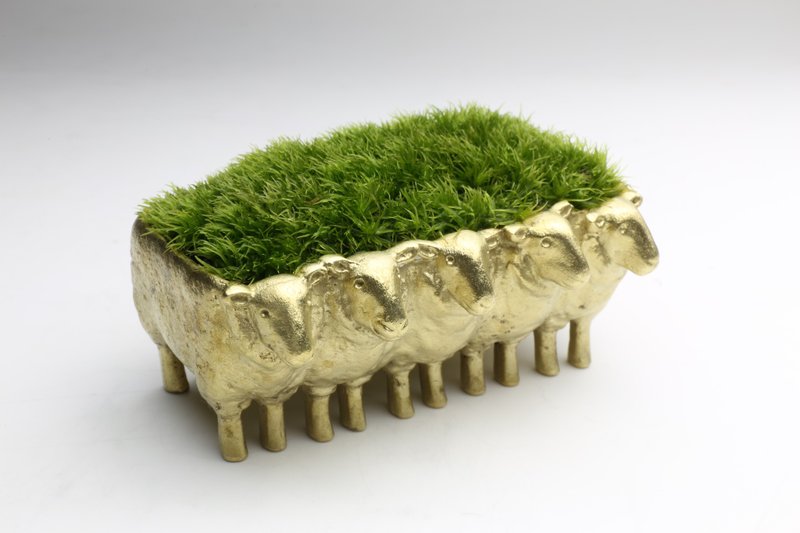 疗愈系植栽盆 - 绵羊 - 植栽/盆栽 - 铜/黄铜 金色