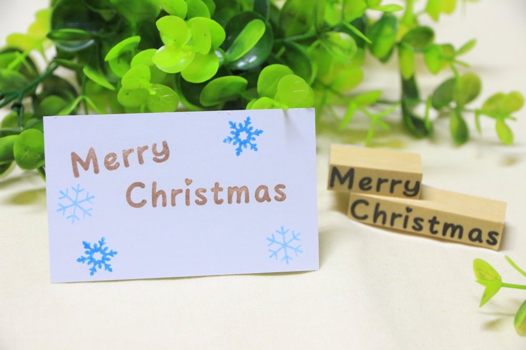 Merry Christmas英文祝贺章 | 圣诞节印章 - 印章/印台 - 其他材质 咖啡色