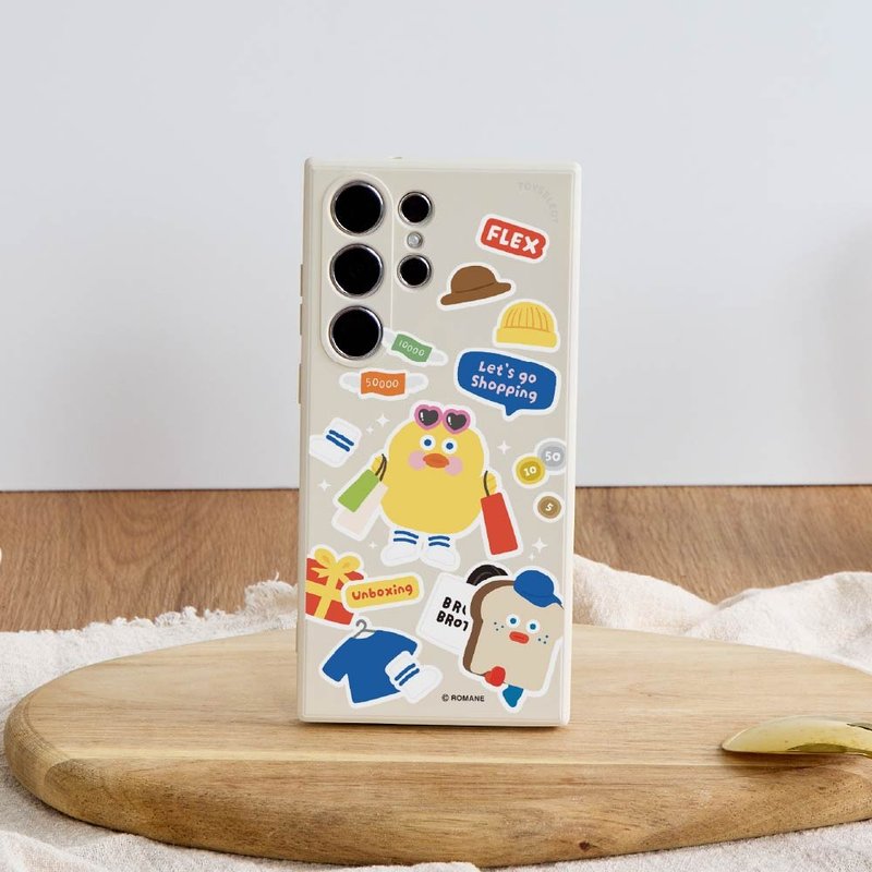 早午餐兄弟购物贴纸乱花纯色硅胶SAMSUNG手机壳 - 手机壳/手机套 - 塑料 多色