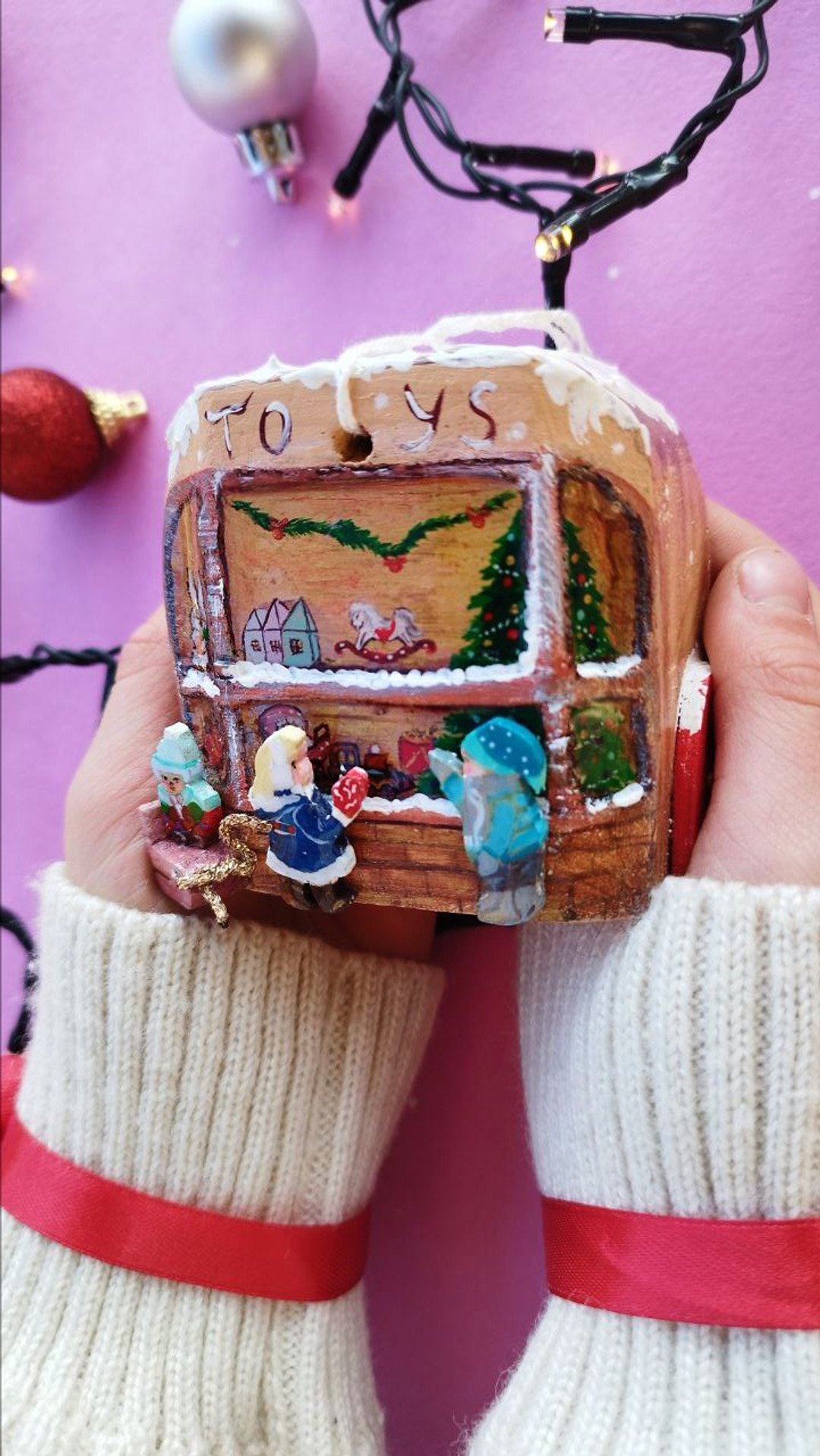 house ornament toy shop - 摆饰 - 木头 红色