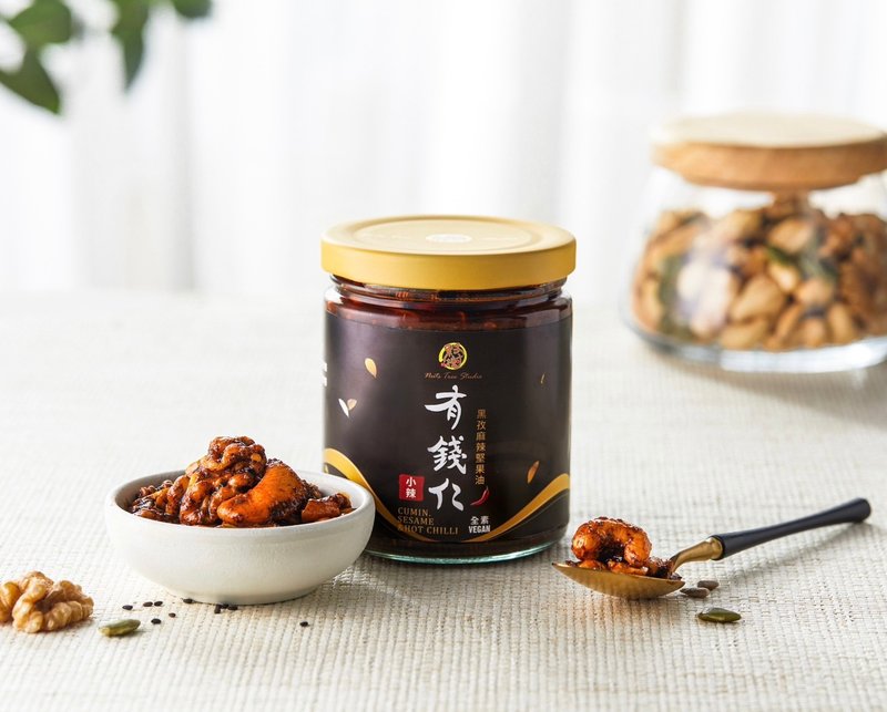 有钱仁-黑孜麻辣坚果油(大辣) - 酱料/调味料 - 玻璃 