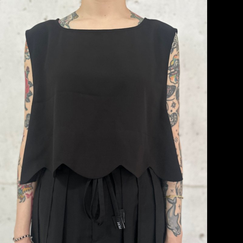 花边短马甲 - 其他 - 其他人造纤维 黑色