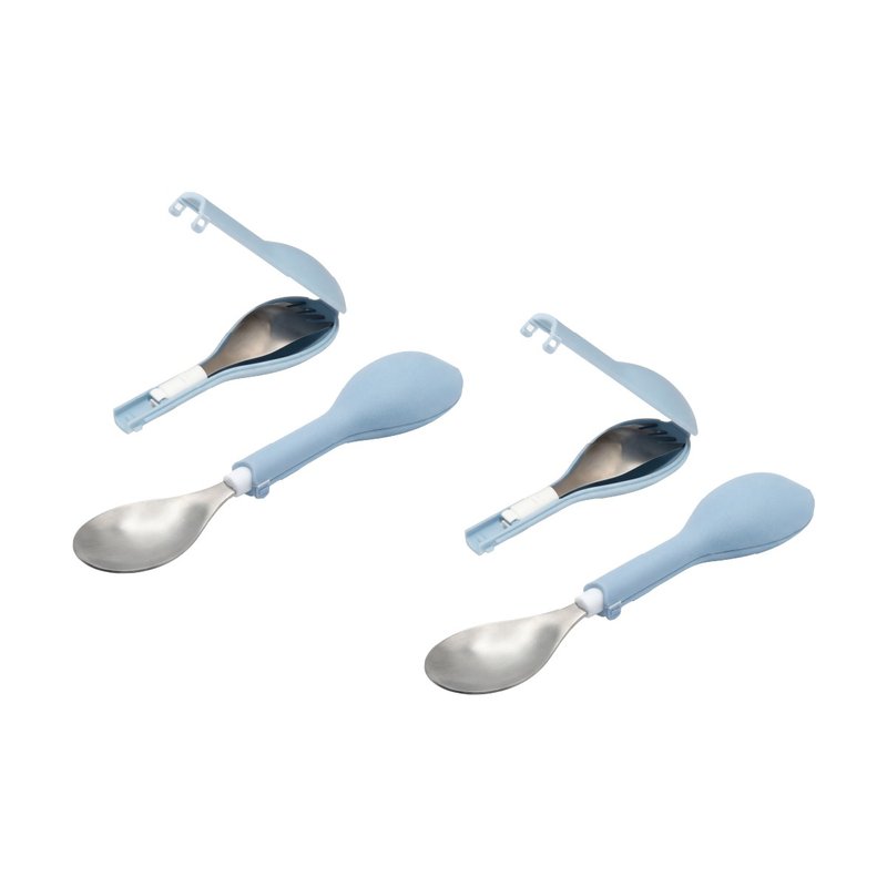 FlipGo翻滚儿童餐具组-两入组(蓝、蓝) - 儿童餐具/餐盘 - 其他金属 粉红色
