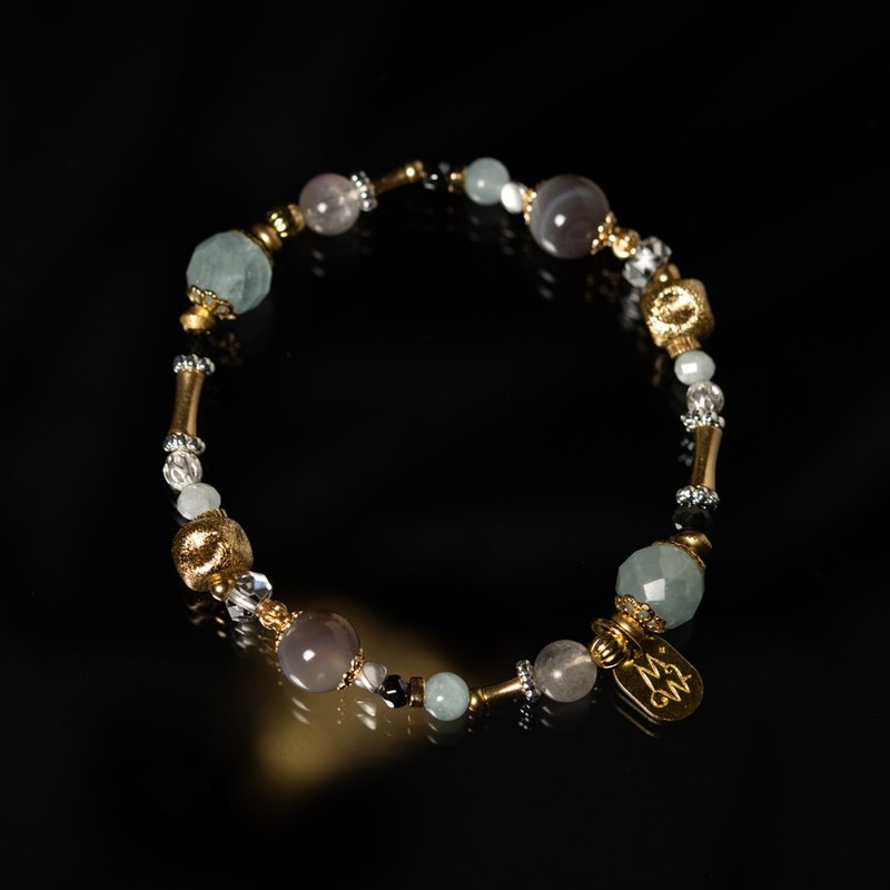 滴水穿石 l 波斯玛瑙海蓝宝手链 C1741 - 手链/手环 - 宝石 